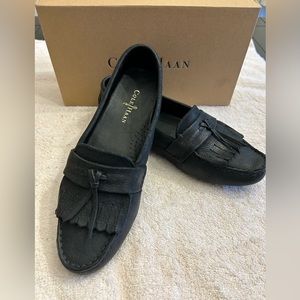 Cole Haan Woman’s Air Tobin Driver loafer.  Black Leather. Size 6 1/2 B